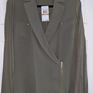 Michael Kors Zip Front Shirt/Jacket Size S NWT